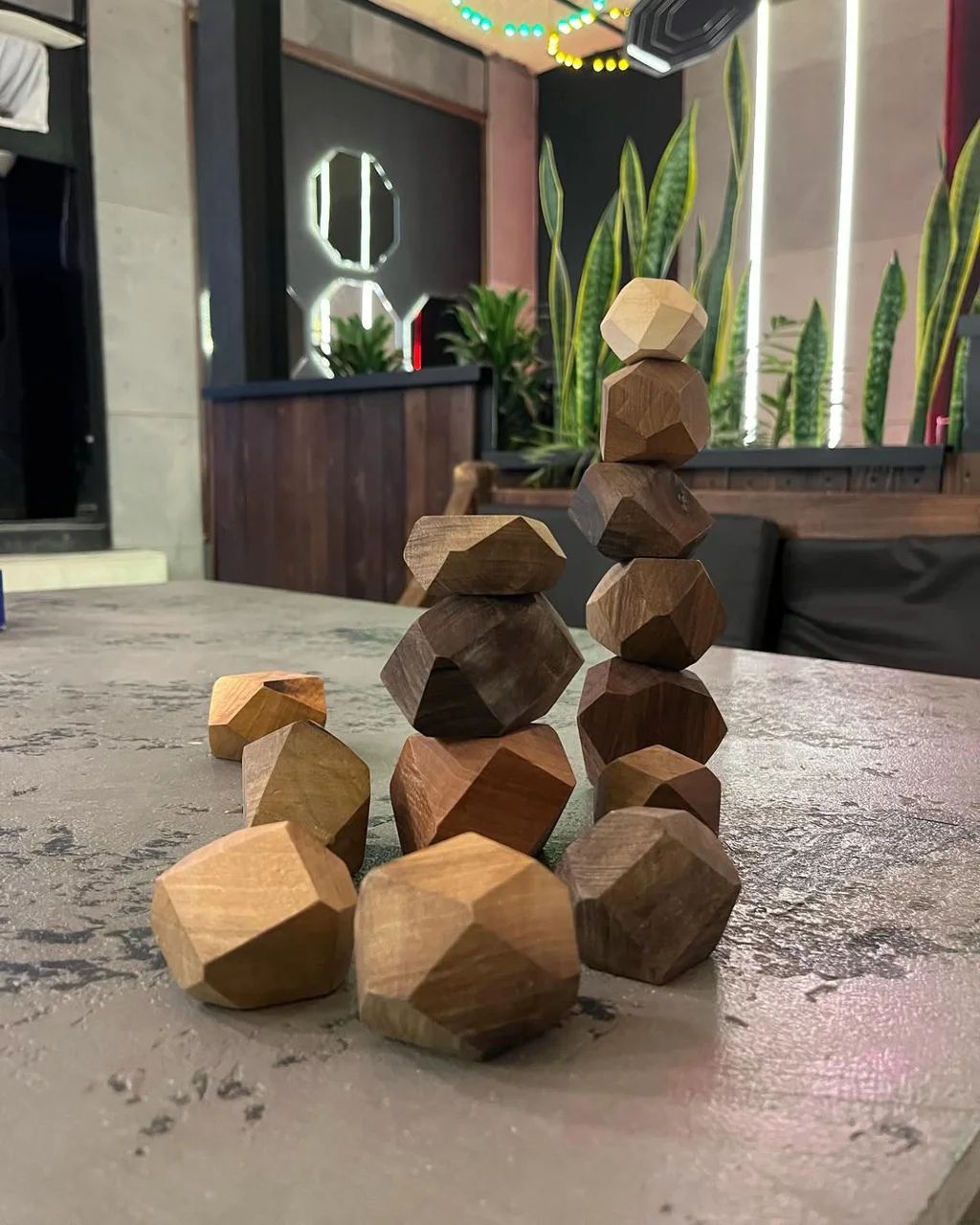 بازی راک بلاک چوبی در جنس گردو و روس با ضمانت کامل