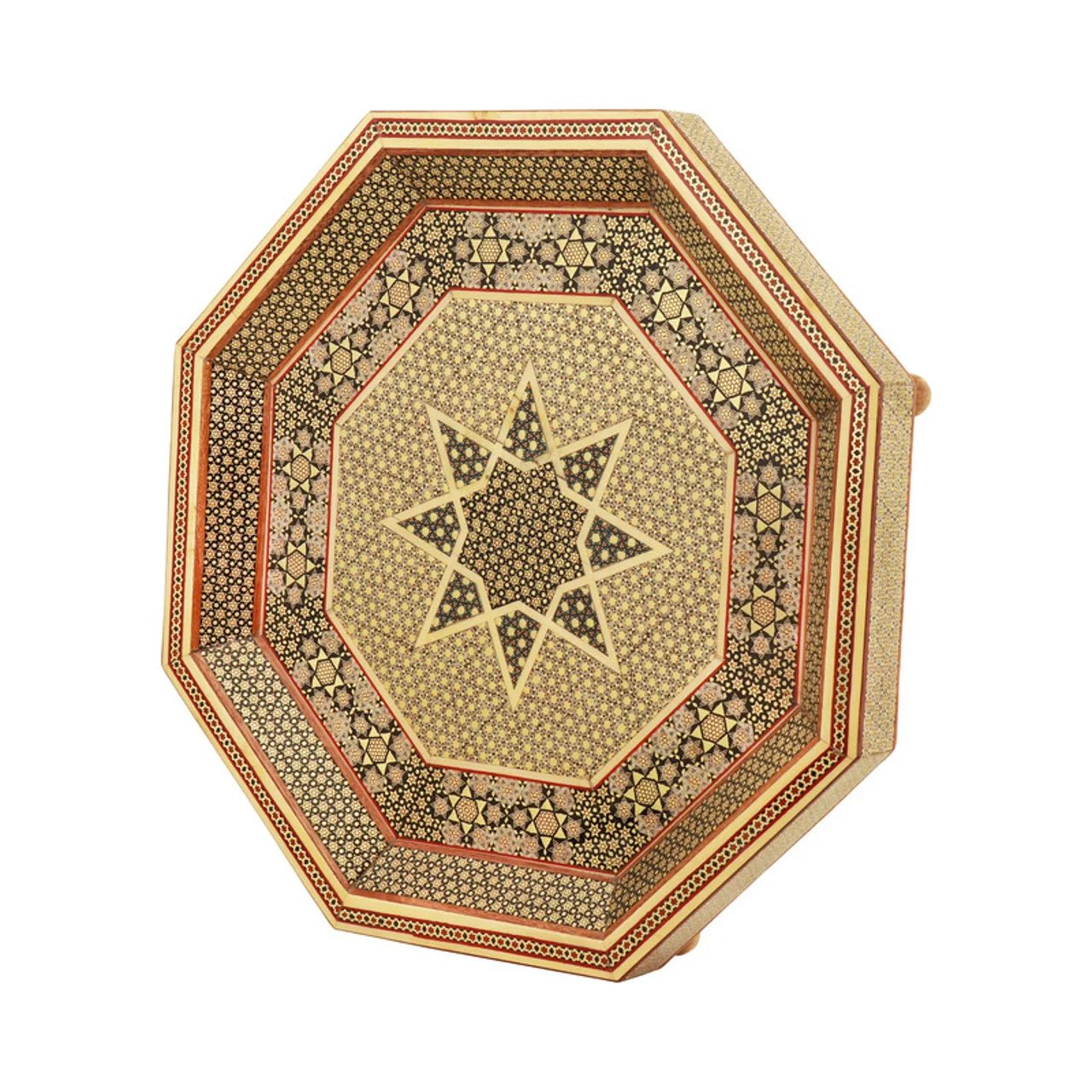 سینی خاتم کاری چوبی فرازهنر مدل هشت گوش 102759367
