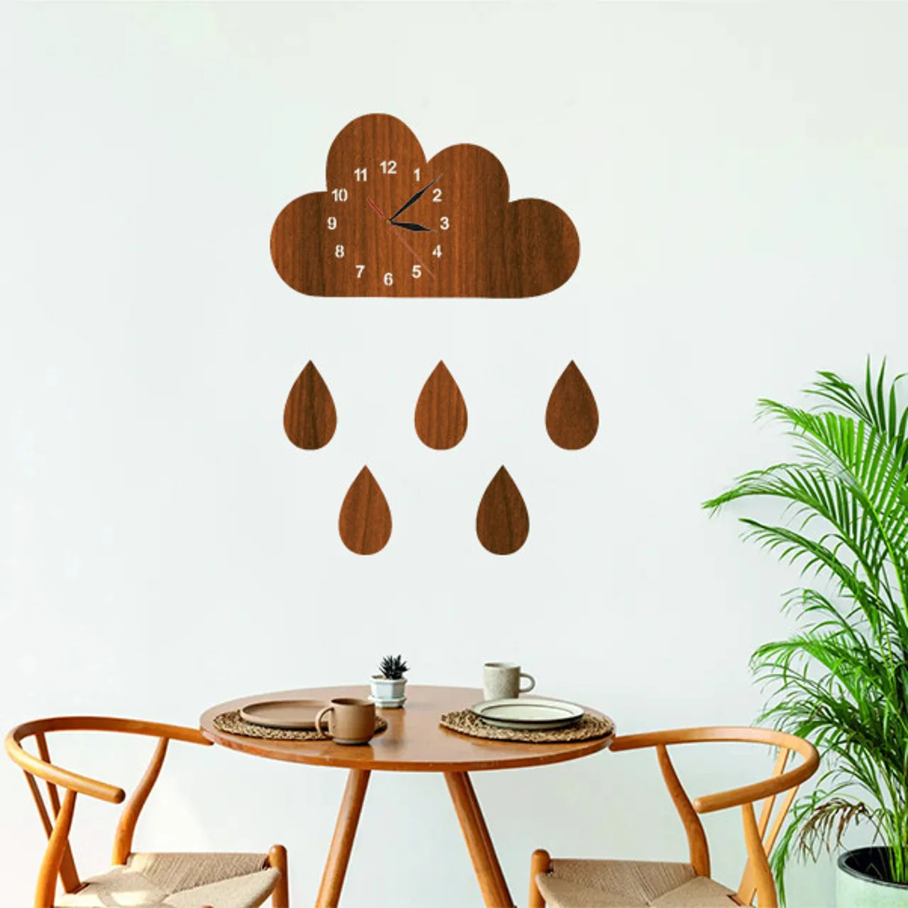 ساعت دیواری پلکسی عقربه‌ای با نشانگر فانتزی مدل چوبی کد C86 102673675