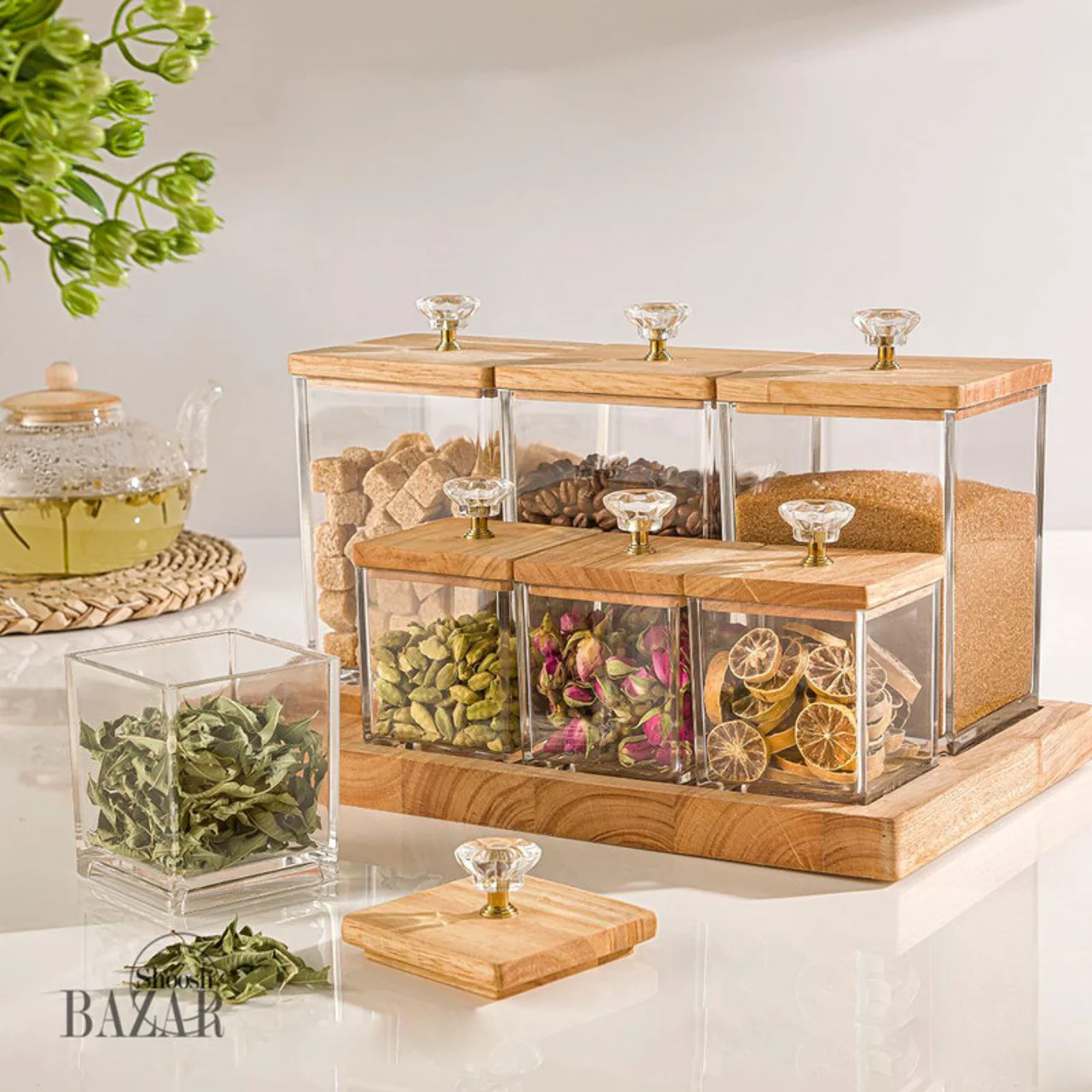 ست ادویه 8 پارچه مدل کف چوبی کد DH2203 102835763