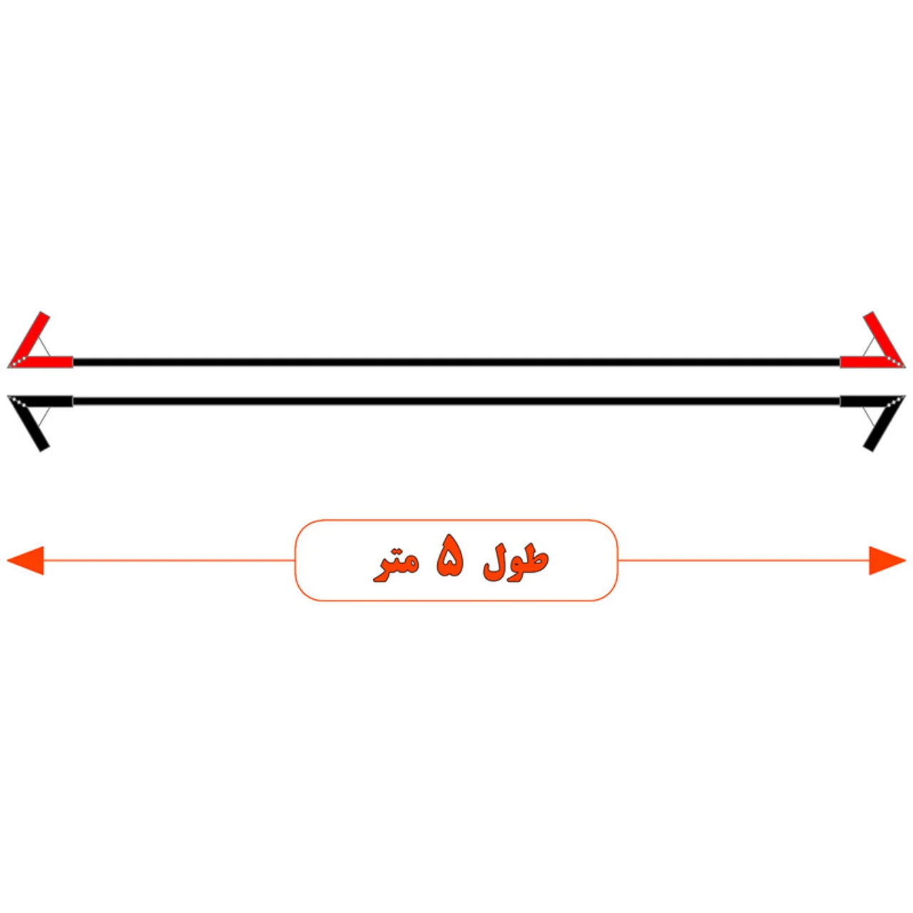 کابل اتصال باتری به باتری خودرو مدل Invertor 850A-5m مجموعه 2 عددی 102995533