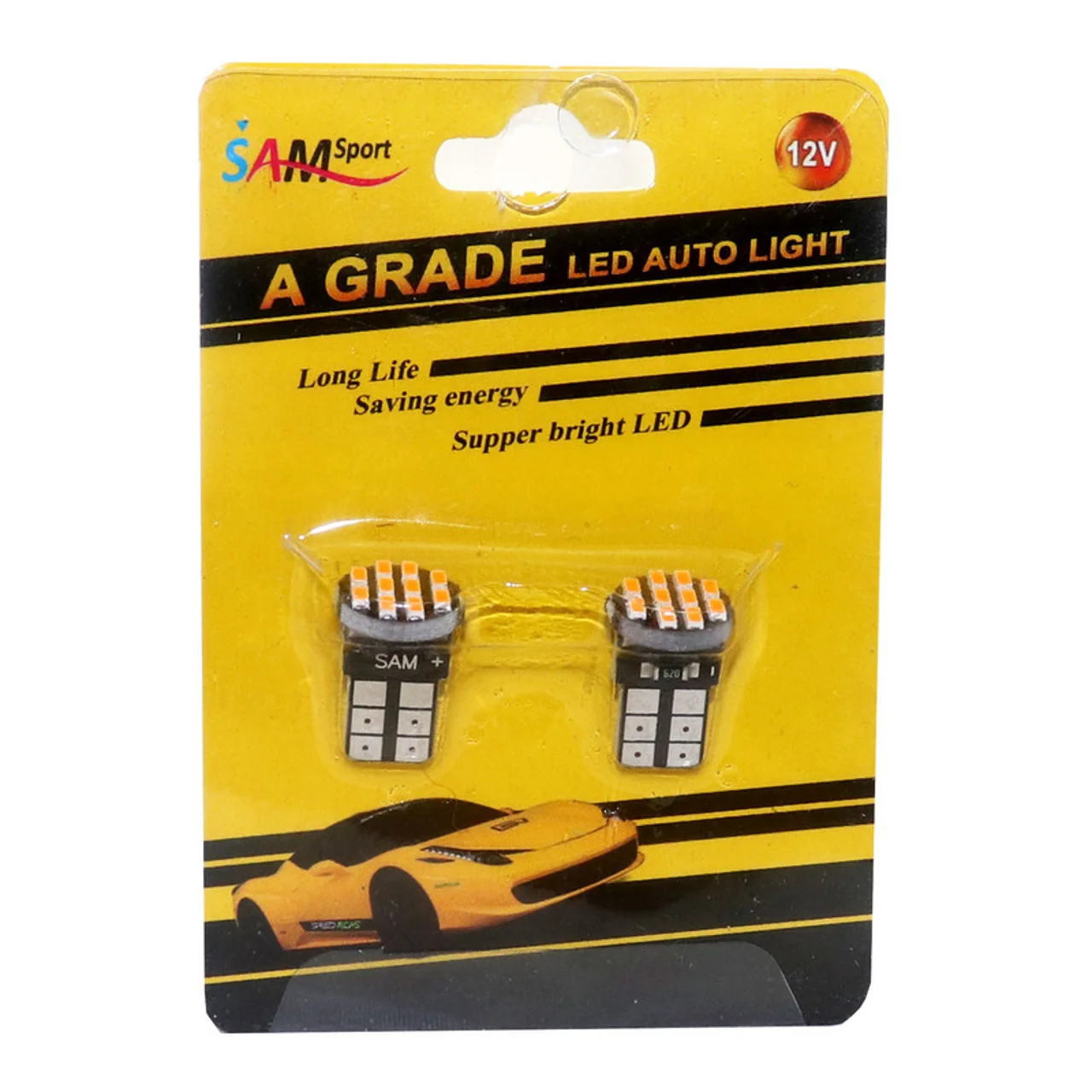 لامپ چراغ کوچک خودرو سام اسپرت مدل ORANGE.10 SMD بسته 2 عددی 103010669