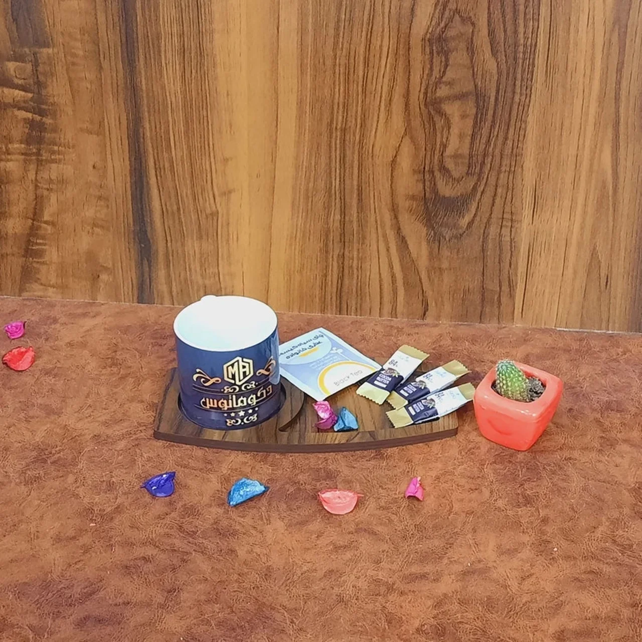 تخته سرو چوبی مدل رز کد ZL2، بسته 5 عددی از MDF ضخامت 9 میلی‌متر، مناسب سرو قهوه، چای و شی 102699165