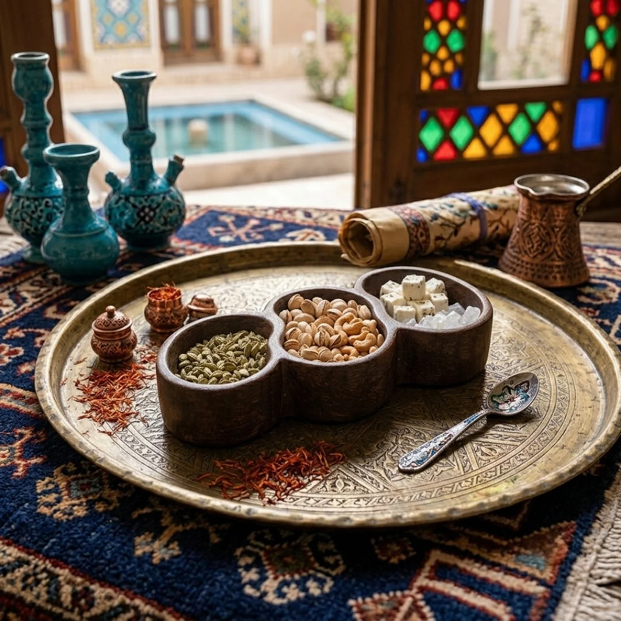 اردوخوری مدل سه قلو طرح چوب 102699065