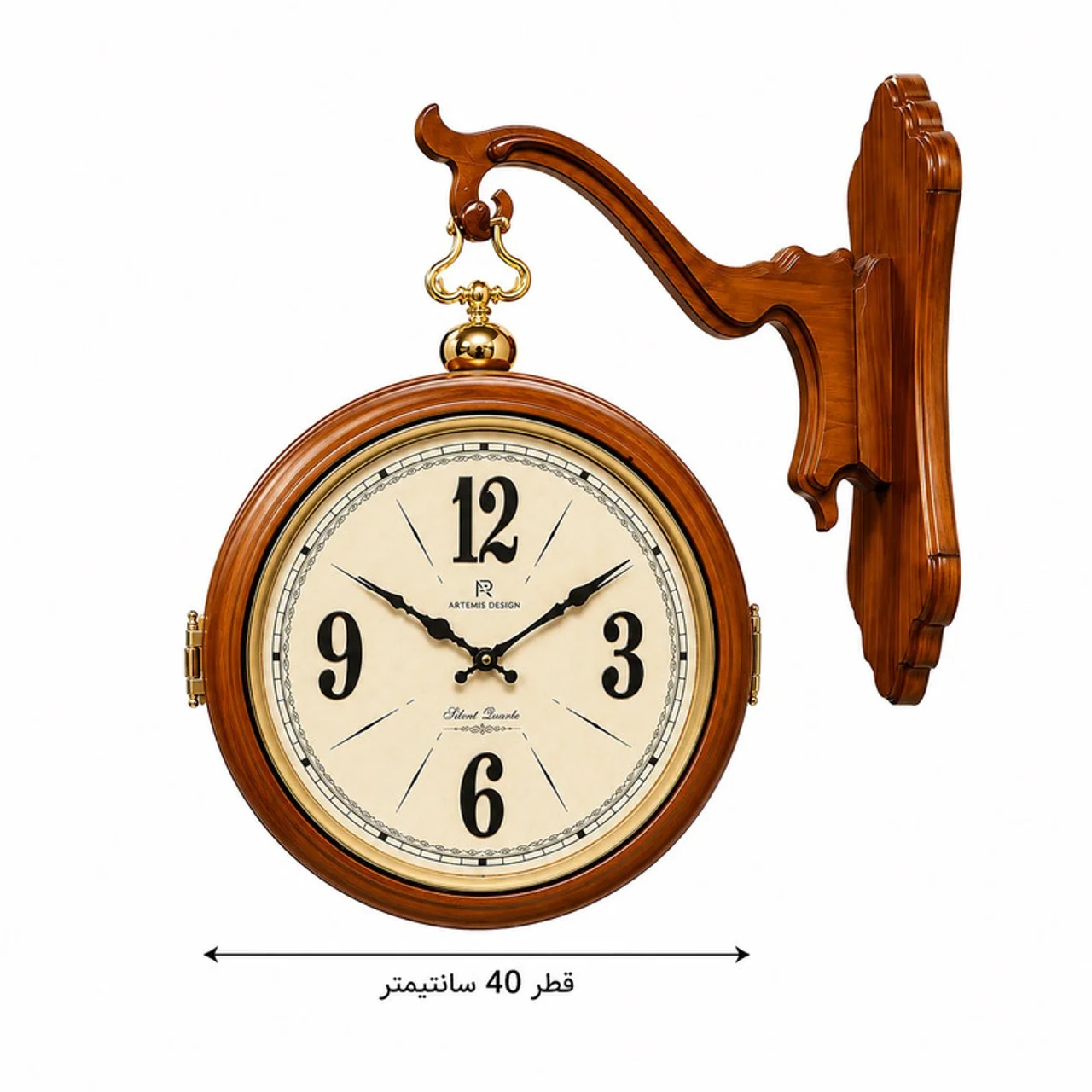 ساعت دیواری عقربه‌ای با نشانگر رومی و عددی ارس مدل دوطرفه کد 4203 102673678