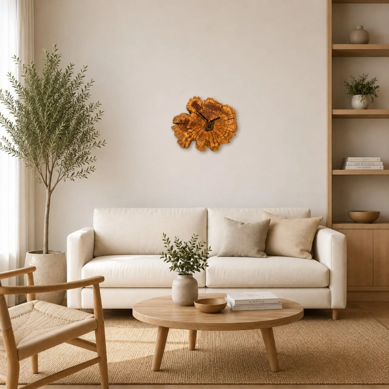 ساعت دیواری چوبی مدل روستیک 102673578