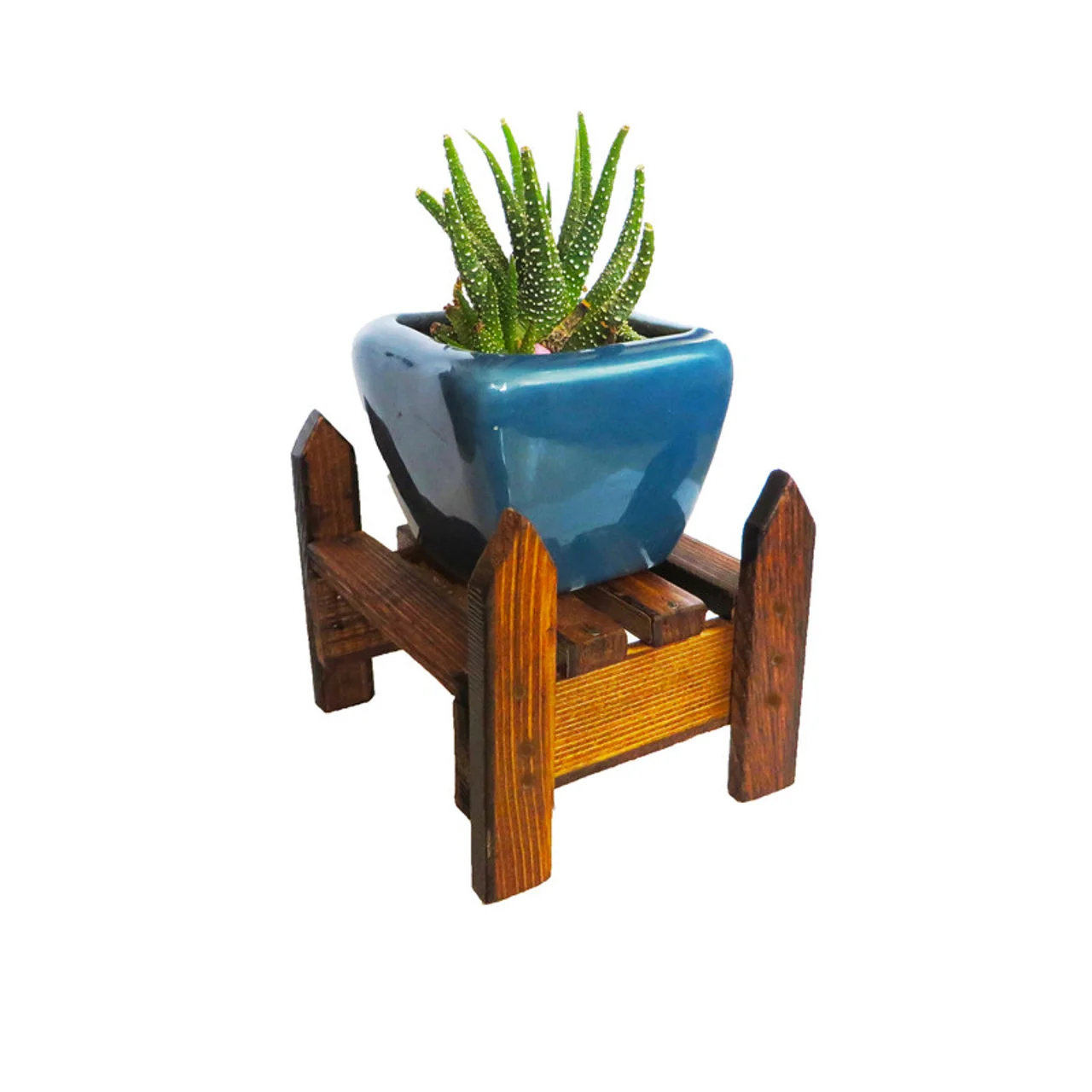 استند گلدان چوبی رومیزی، ابعاد 10×10×10 سانتی‌متر، مدل mini03، ضدرطوبت و روغن‌کاری جلاخورد 102688414
