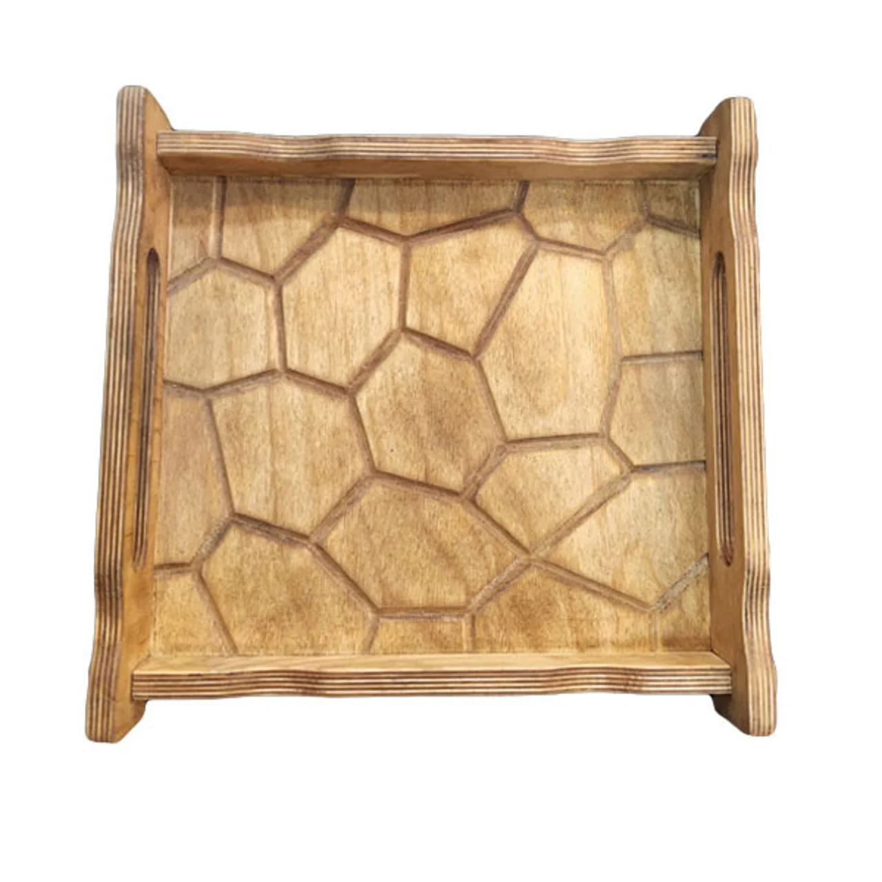 سینی دسته دار طرح چوبی کد 416 سایز 35x20 سانتی متر 102759748
