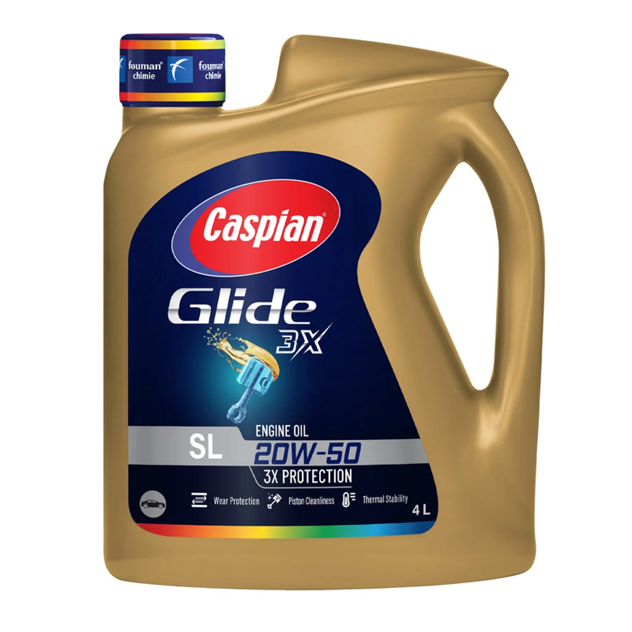 روغن موتور خودرو بنزینی کاسپین مدل SL 20W-50 Super Motor Oil حجم 4 لیتر 102995560