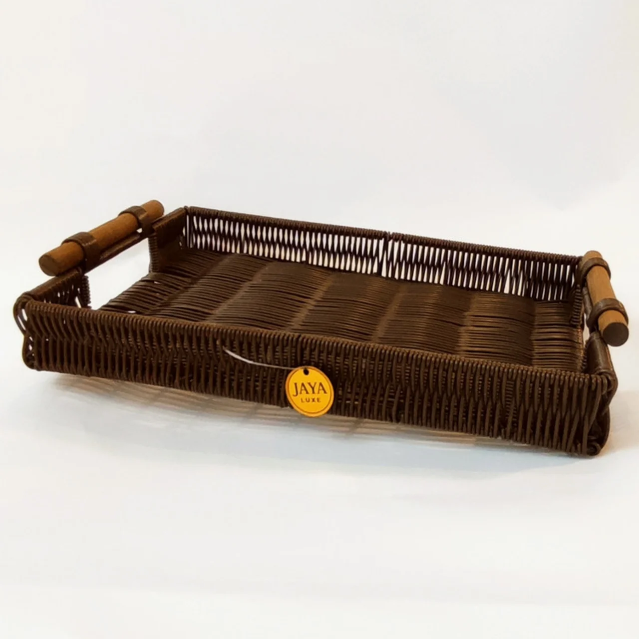 سینی دسته دار جایا مدل بافت و چوب سایز 40*20 سانتی متر 102759733