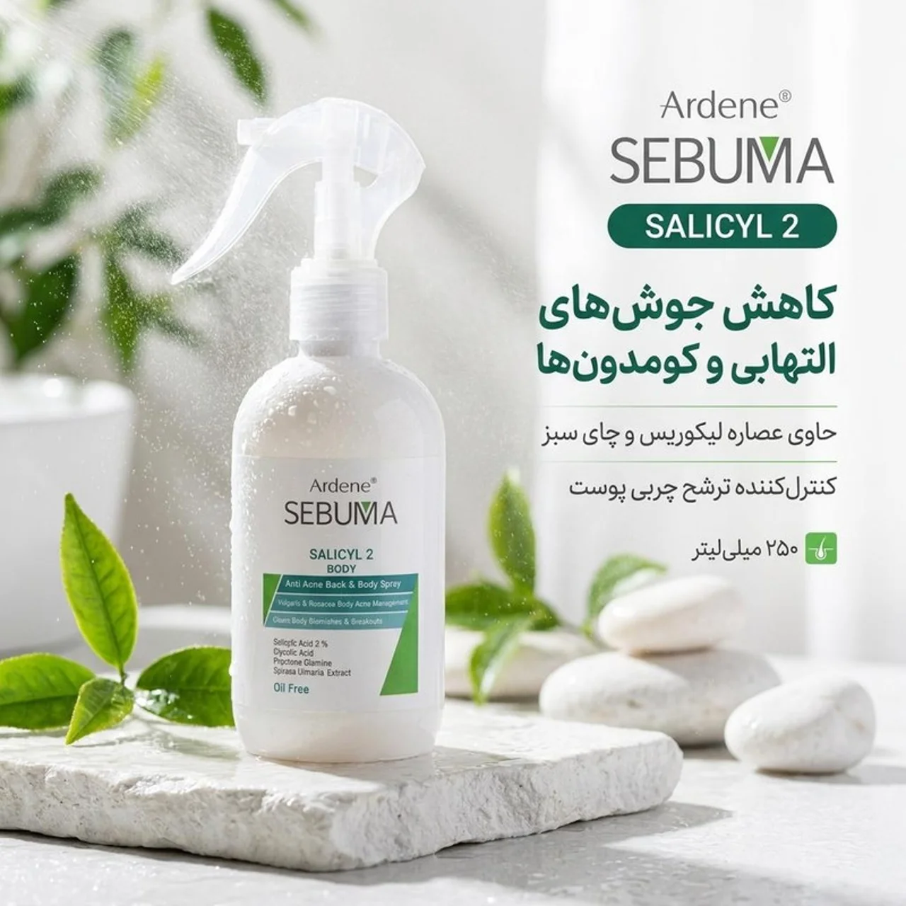 اسپری ضد جوش آردن سبوما مدل SALICYL2 حجم 250 میلی لیتر 102962108