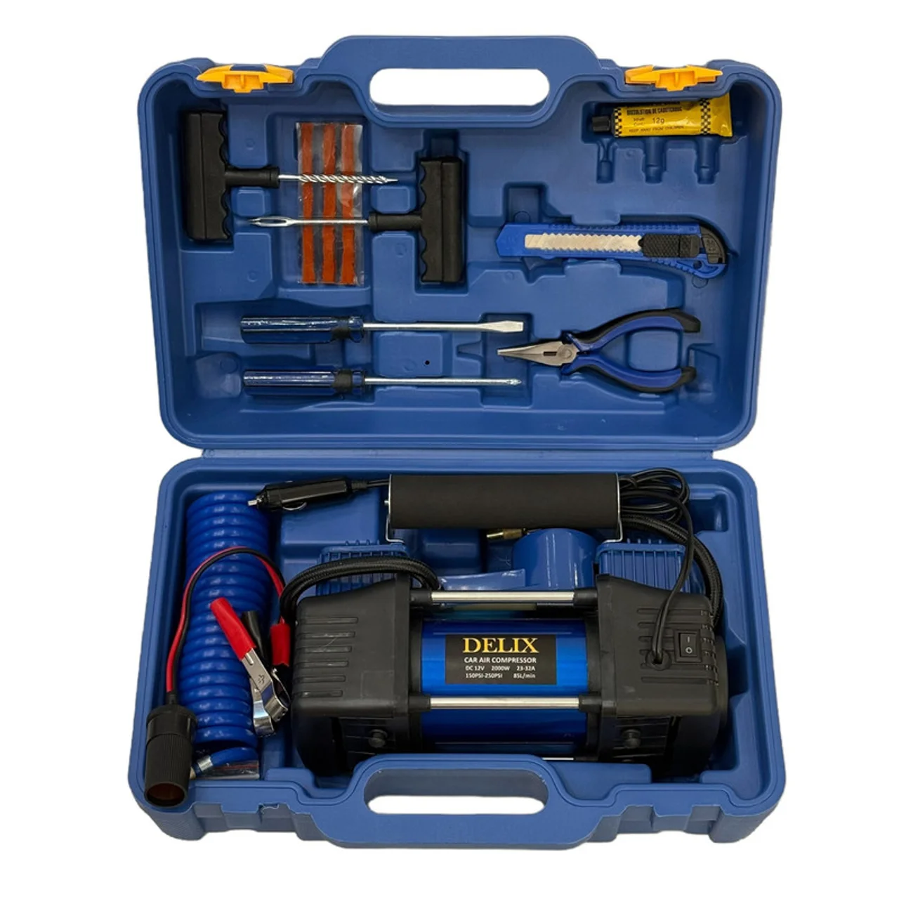 پمپ باد فندکی ۲۰۰۰ وات با حداکثر فشار ۲۵۰ پی اس آی دلیکس کد BLU2000W 102995625