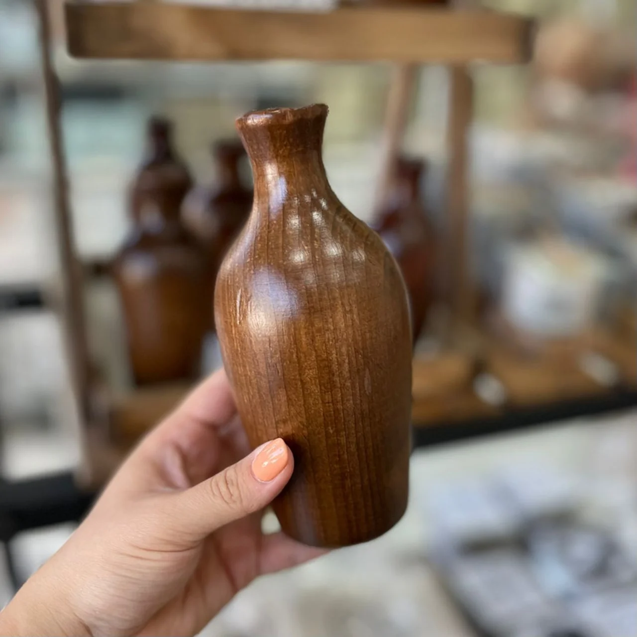 گلدان دکوری چوبی، ابعاد 16×8×1 سانتی‌متر، وزن 100 گرم 102688251