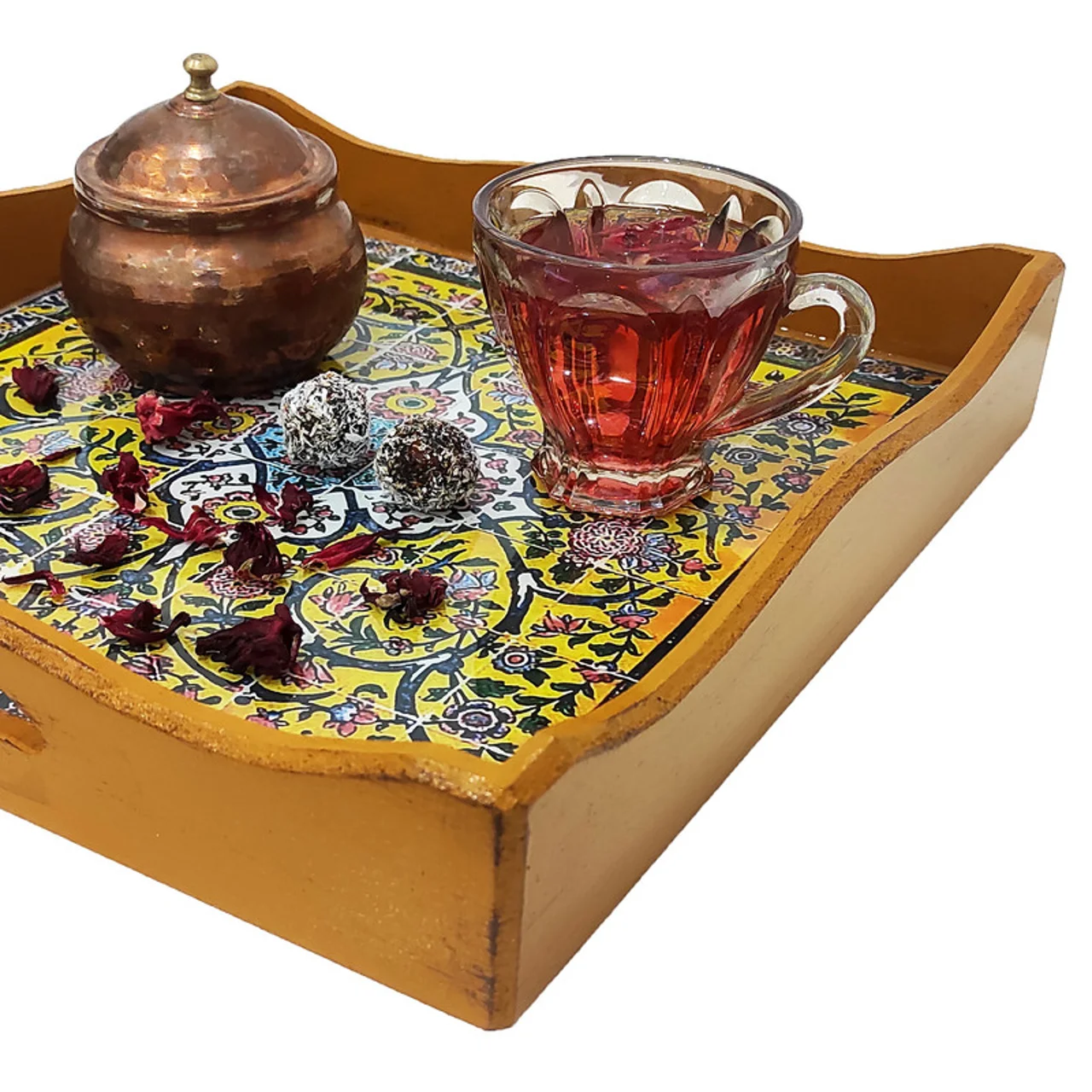 سینی چوبی مدل کاشی رزینی  کد kh30 102759379