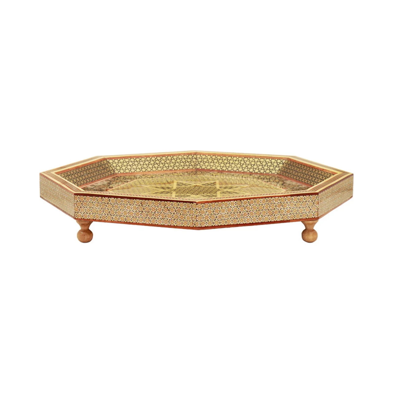 سینی خاتم کاری چوبی فرازهنر مدل هشت گوش 102759358