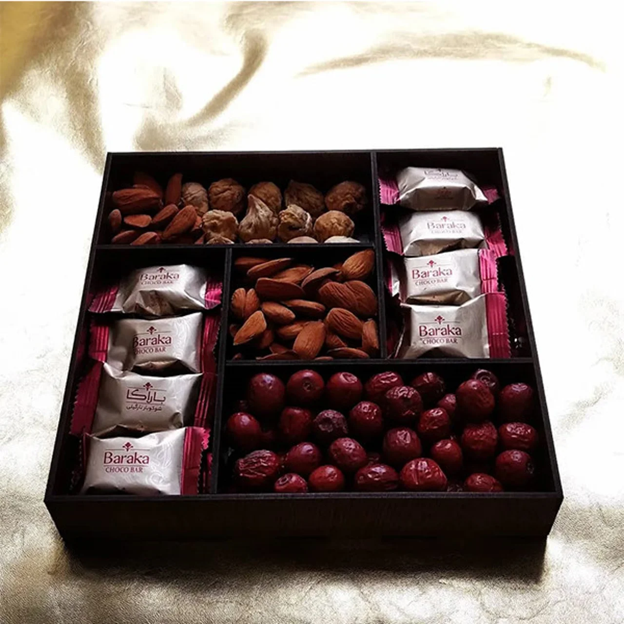 اردو خوری چوبی مربعی کد 1005، 6 خانه، مناسب تفکیک خوراکی‌ها و تزیین میز پذیرایی 102861665