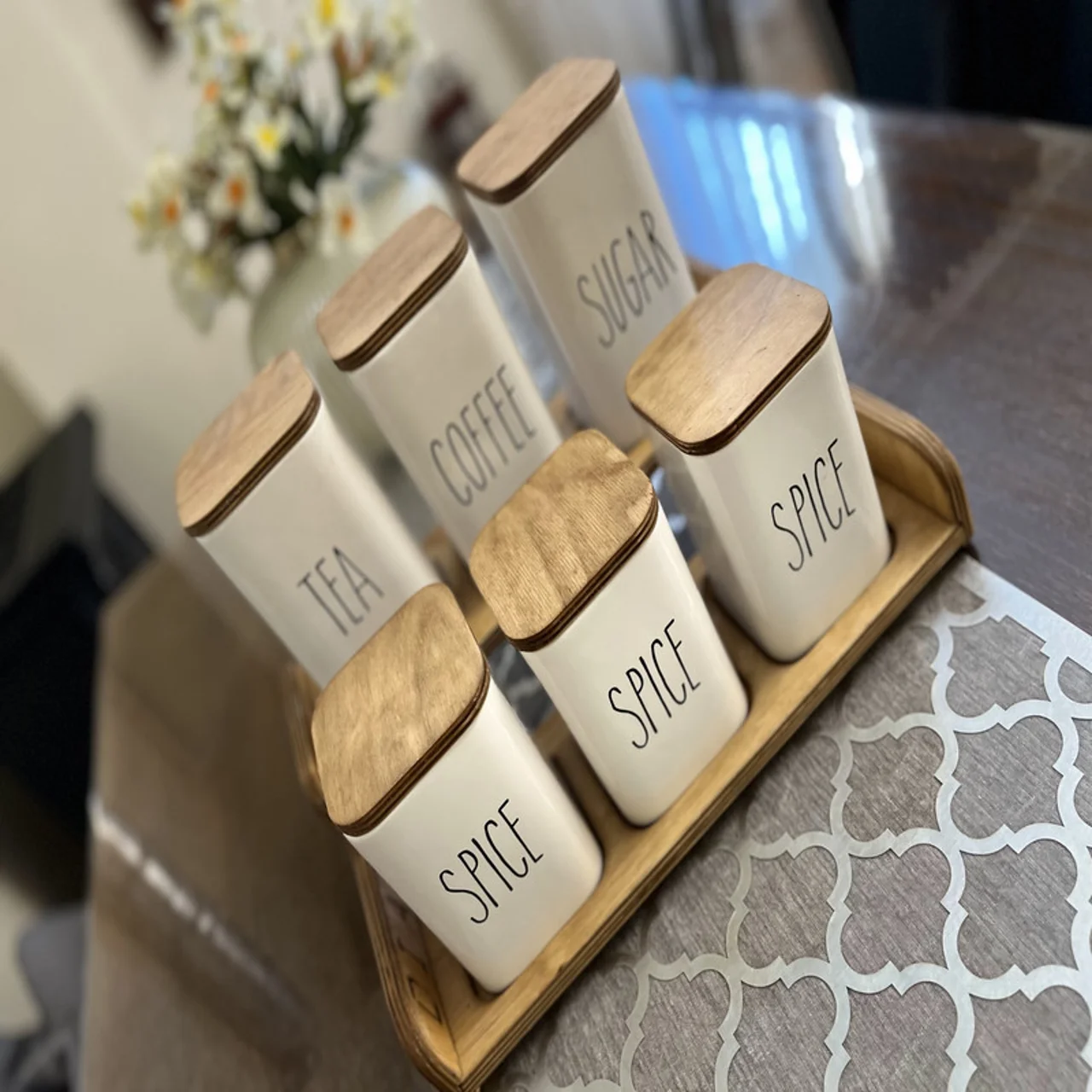 ست جای ادویه 7 پارچه مدل دریا به همراه استند 102845742