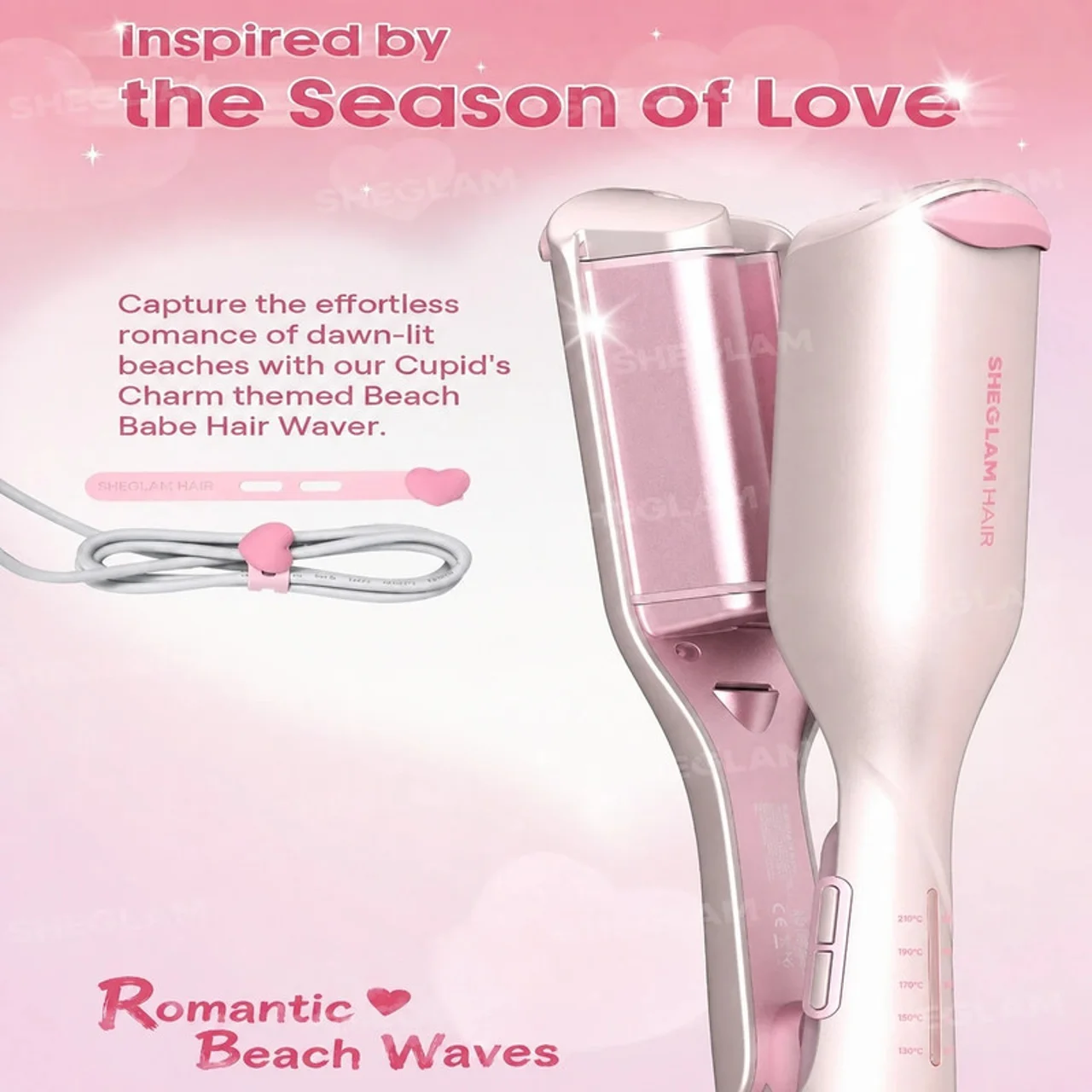 فر کننده مو شیگلم مدل Cupid’s Charm Beach Babe Hair Waver سایز 19 میلی‌متر با تایمر هوشمند 102961154
