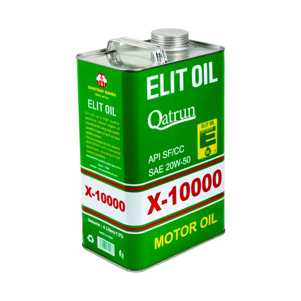 روغن موتور الیت کد X-10000 مدل 20W50 SF/CC حجم 4 لیتر 102995647