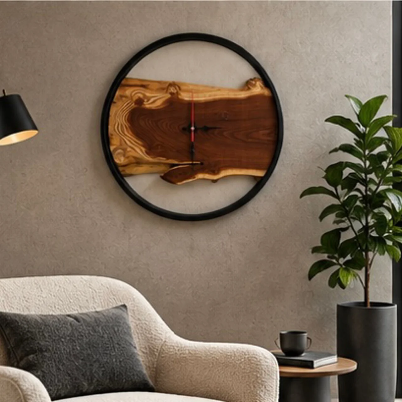 ساعت دیواری چوبی روستیک مدل c50 102673433