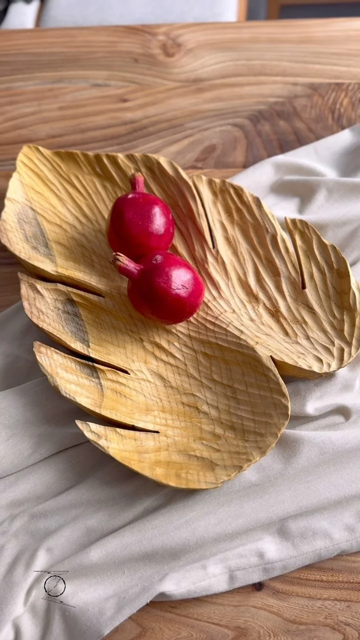 ظرف برگ چوب ون برای چیدمان میوه در یلدا