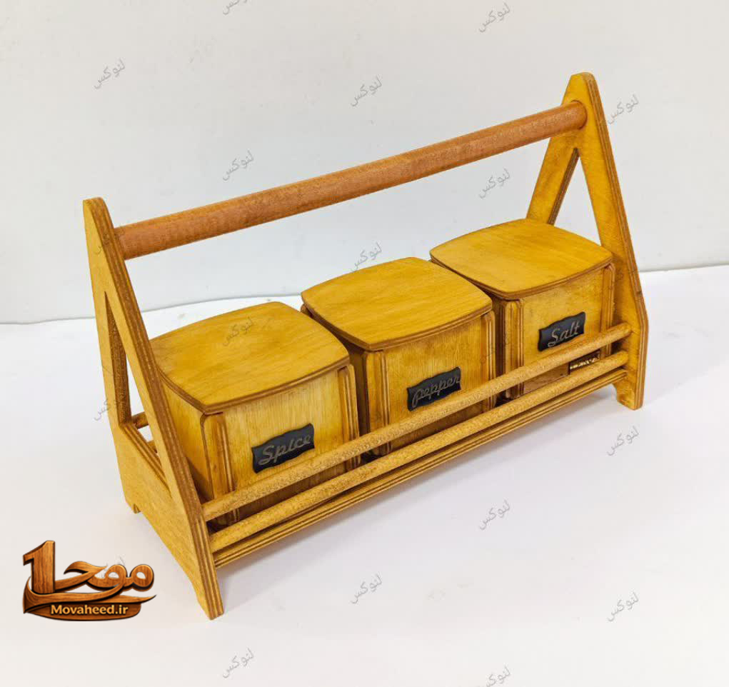 استند ادویه جات چوبی