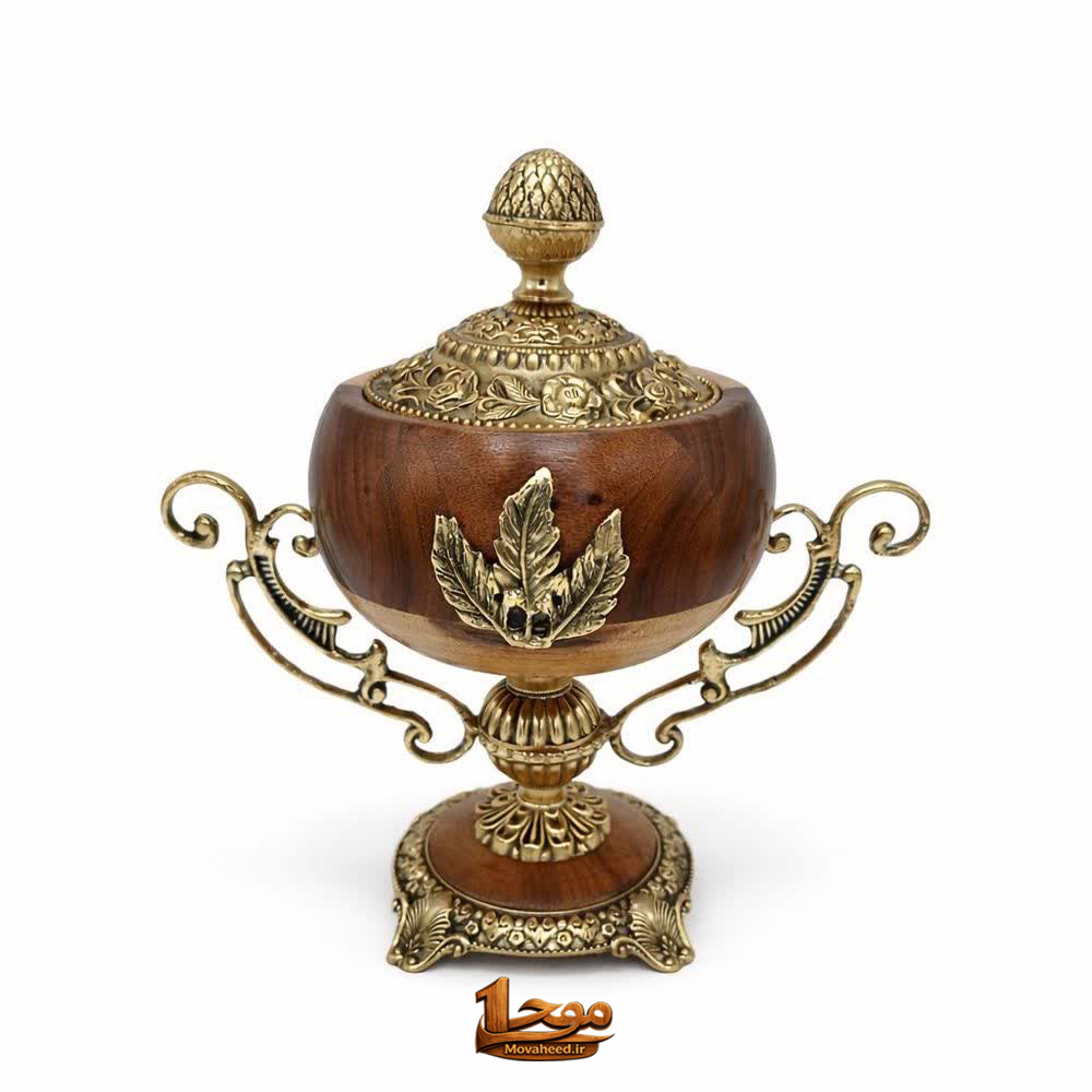 شکلات خوری چوب گردو و برنز